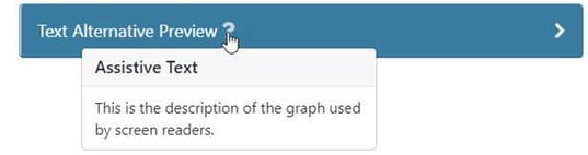 Graph Builder question preview with accessibility settings