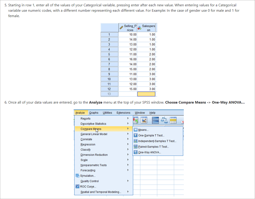ANOVA one-way tech instructions 2