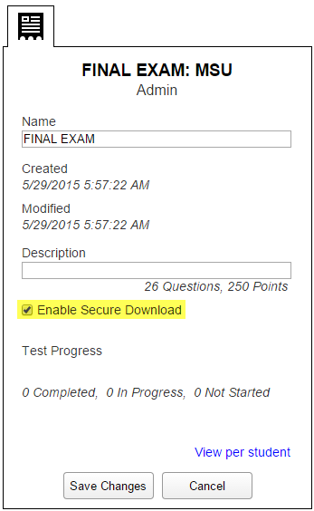 Enable TestGuard option in Hawkes test settings
