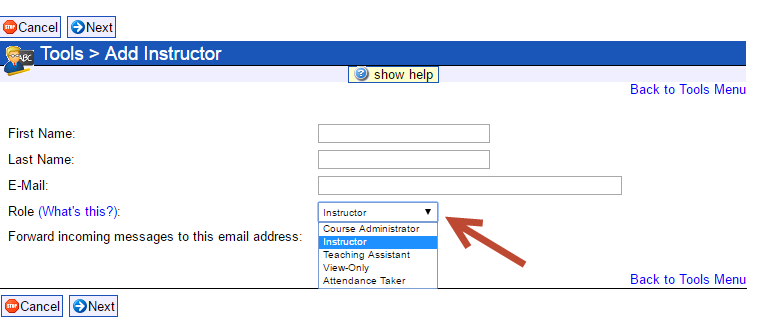Grade Book permission settings example