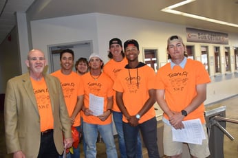 The students of Team Pi were ready to volunteer at the day's fun festivities!