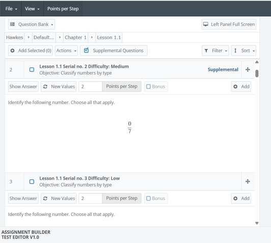 Supplemental Questions