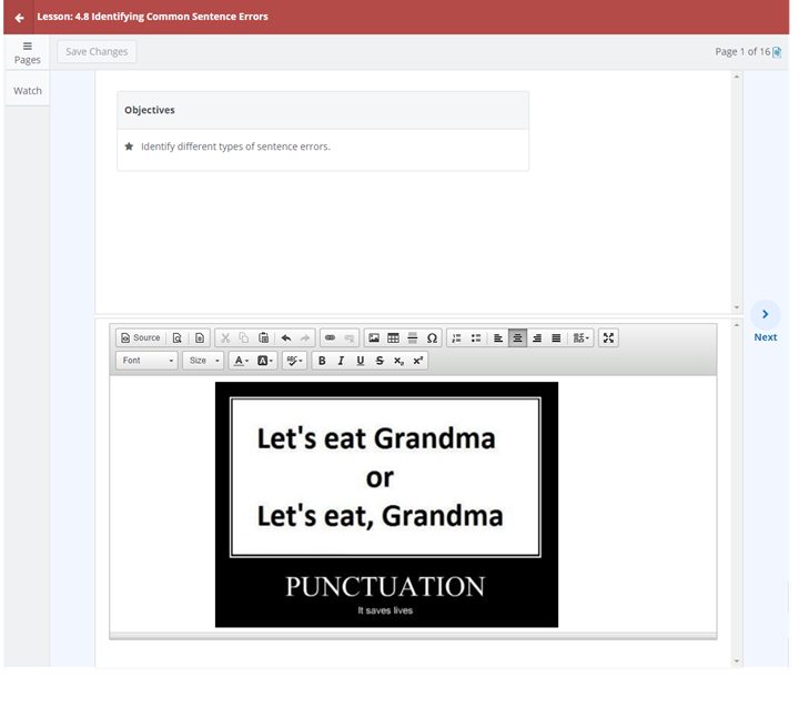 Lesson Complete Screen Add Learn Screen Notes to Further Customize a Course – News from the Nest