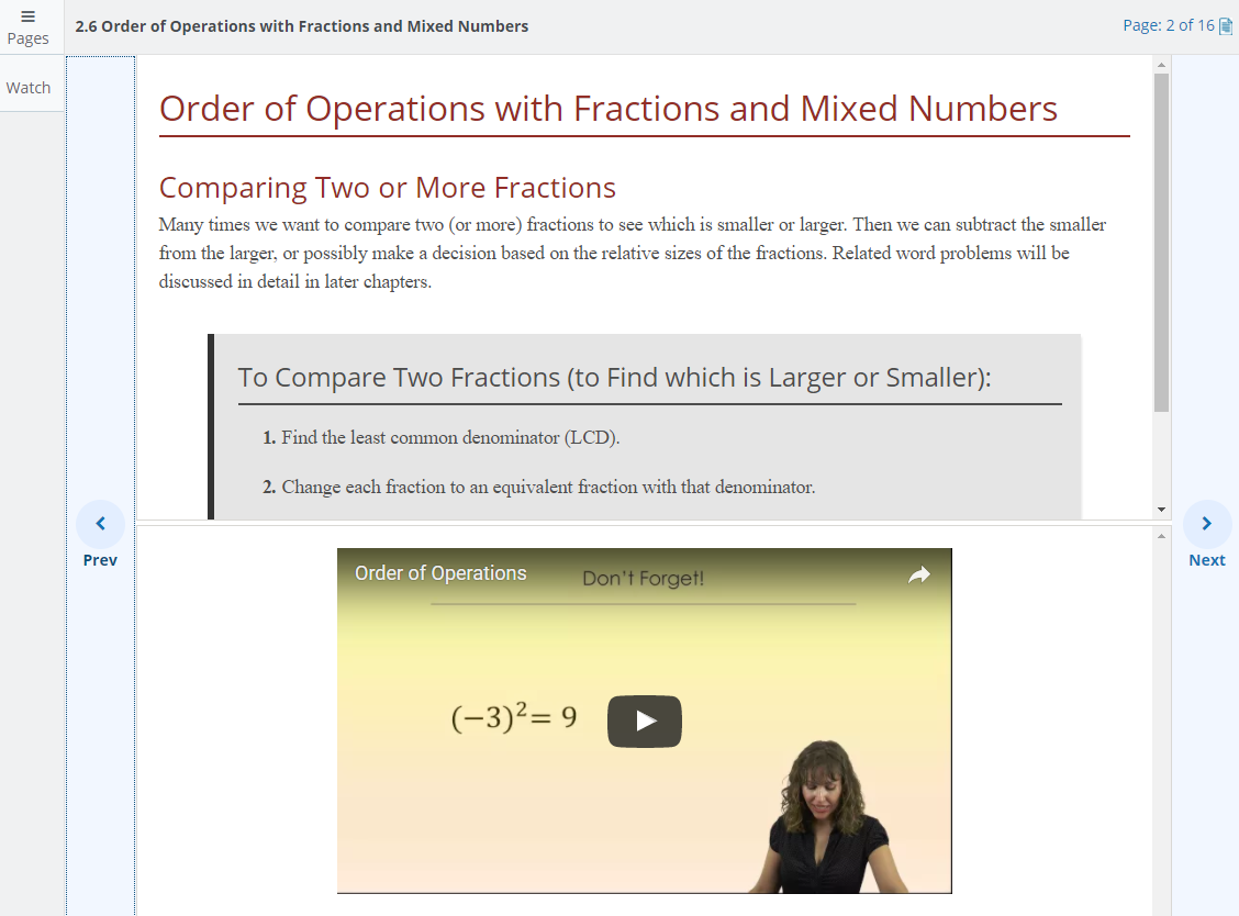 An example of what the student sees as a Learn Screen Note is shown. Underneath the pre-created objectives slide within a Hawkes lesson, there is a video that the student can click to view.