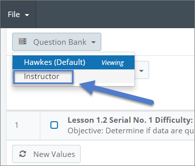 A drop-down menu shows the options